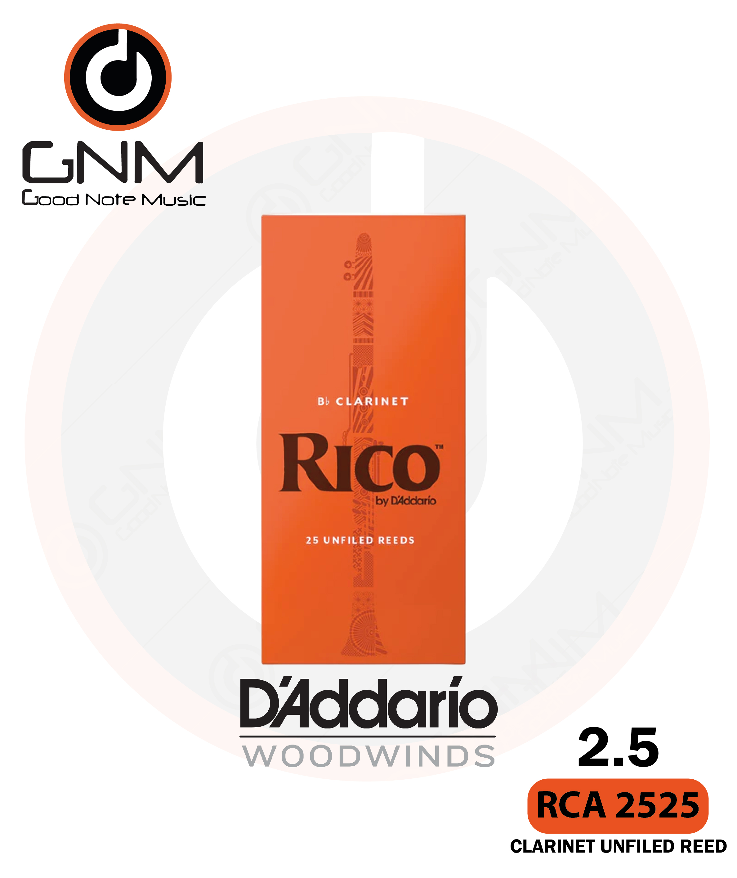 Rico Clarinet Reeds RCA2525 (กล่อง 25 ชิ้น)