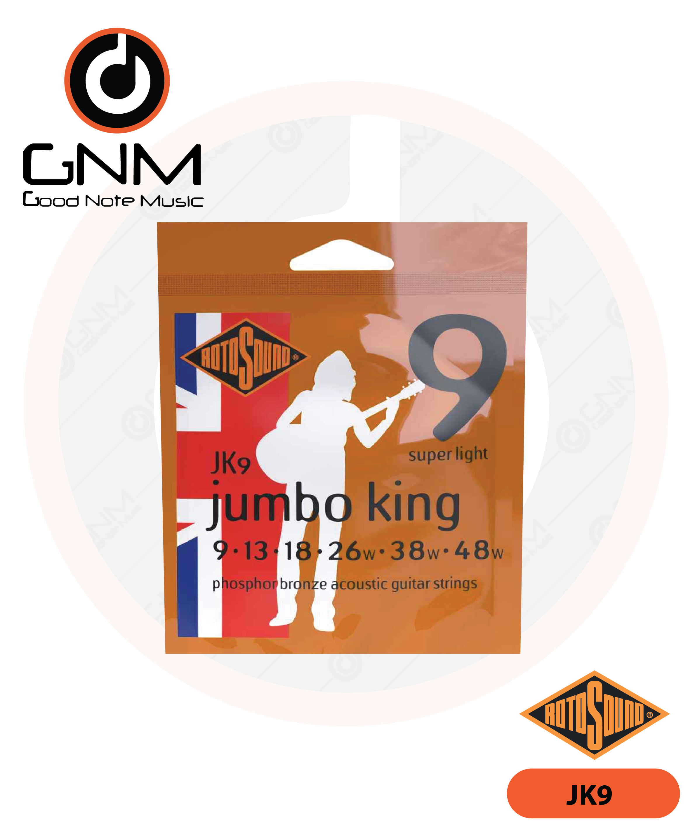 สายกีตาร์โปร่ง Rotosound รุ่น JK9 9/48