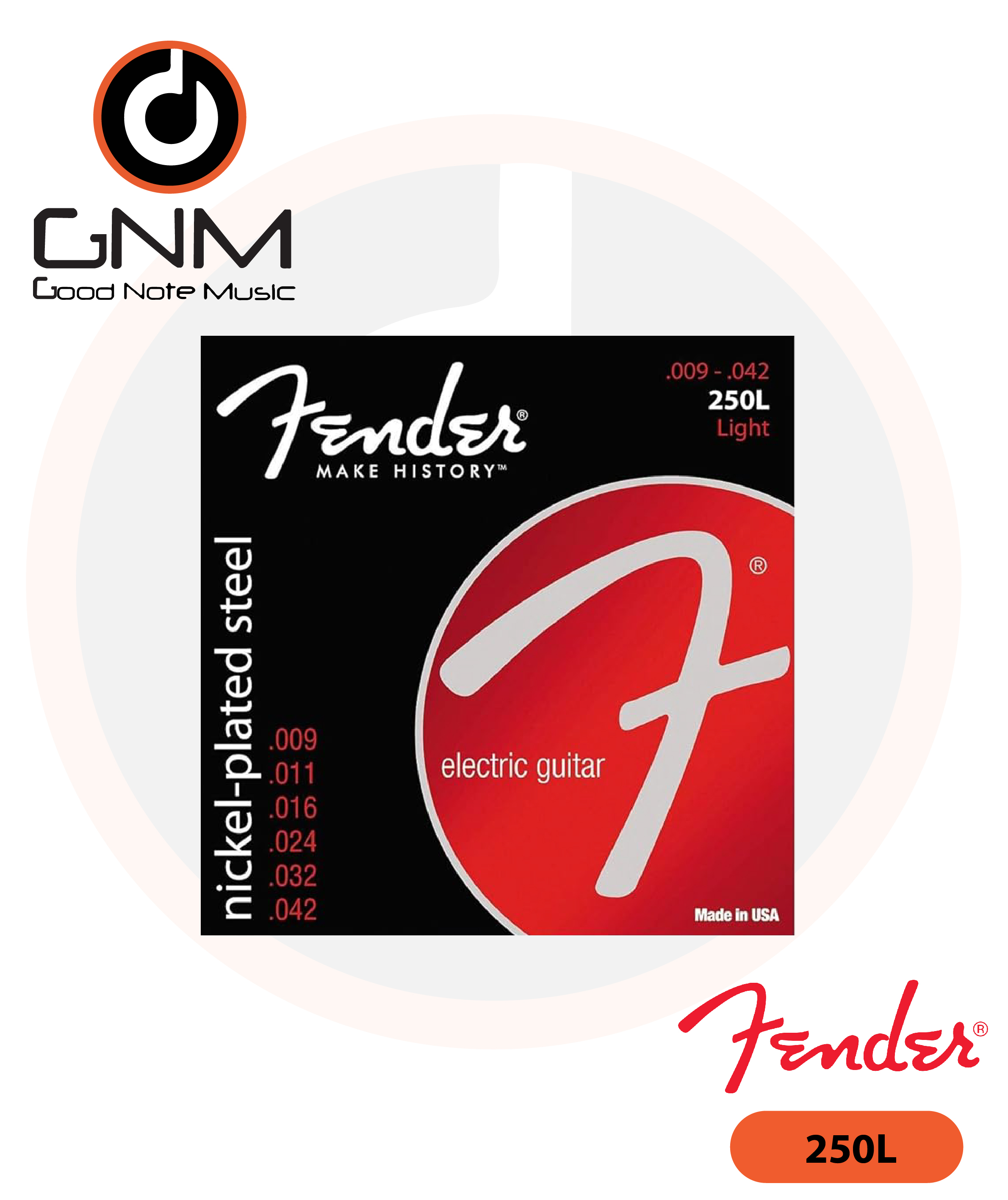 สายกีตาร์ไฟฟ้าแบบชุด Fender 250L 009/042