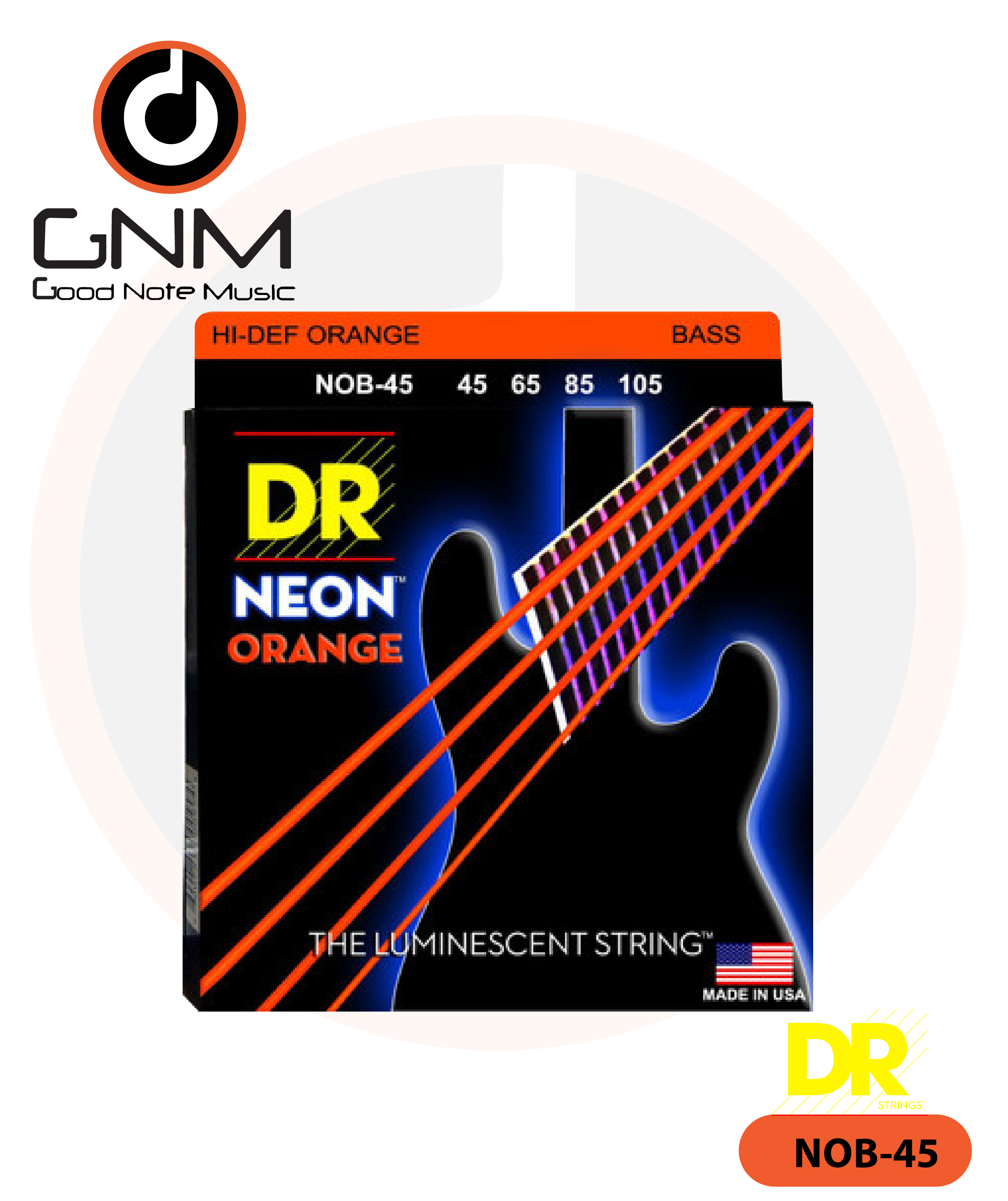 สายเบส DR Neon NOB-45 45/105 สีส้ม