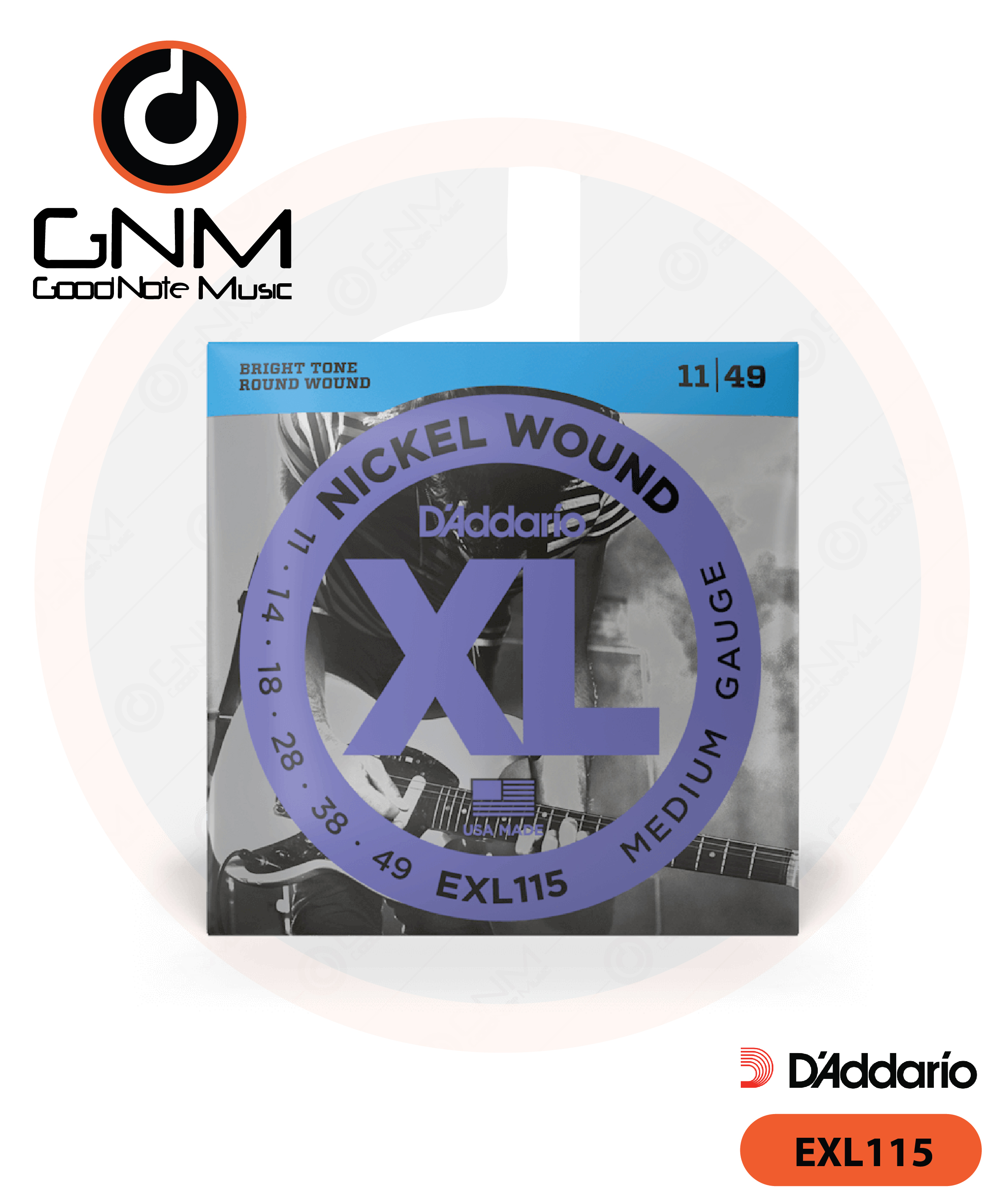 สายกีตาร์ไฟฟ้า Daddario รุ่น EXL 115 Jazz