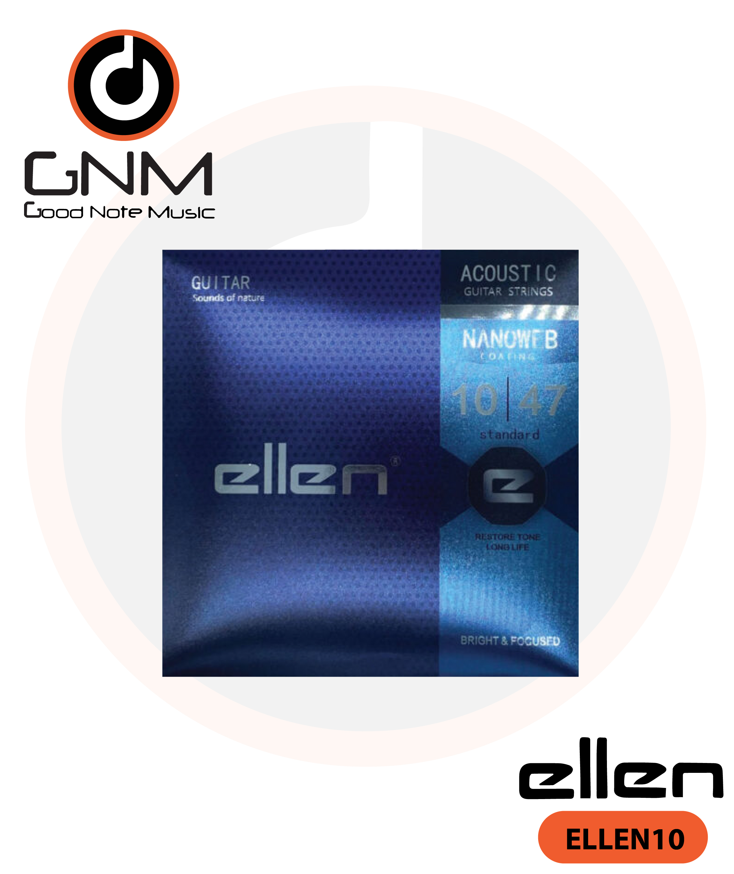 สายกีตาร์โปร่ง Ellen 10/47 เบอร์10