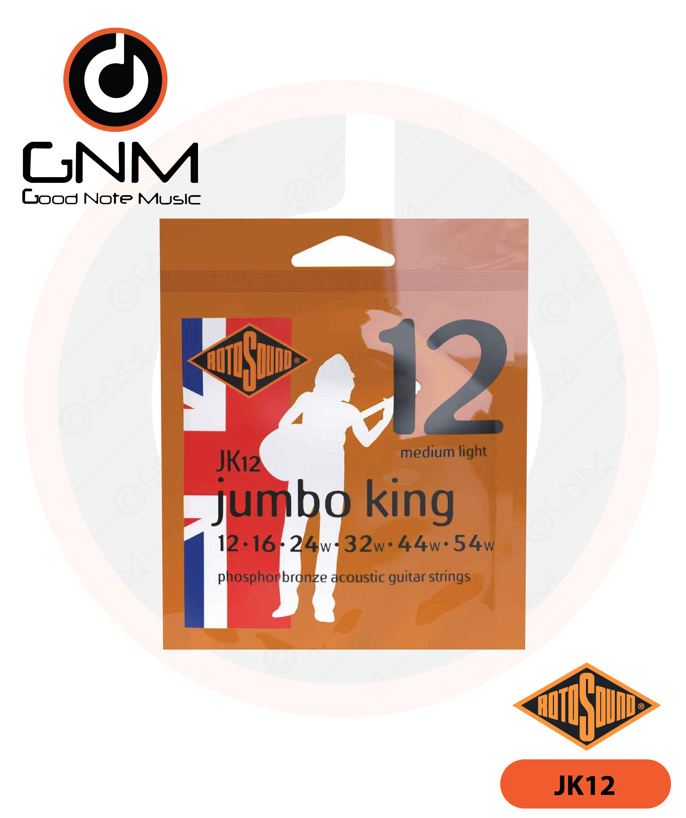 สายกีตาร์โปร่ง Rotosound รุ่น JK12