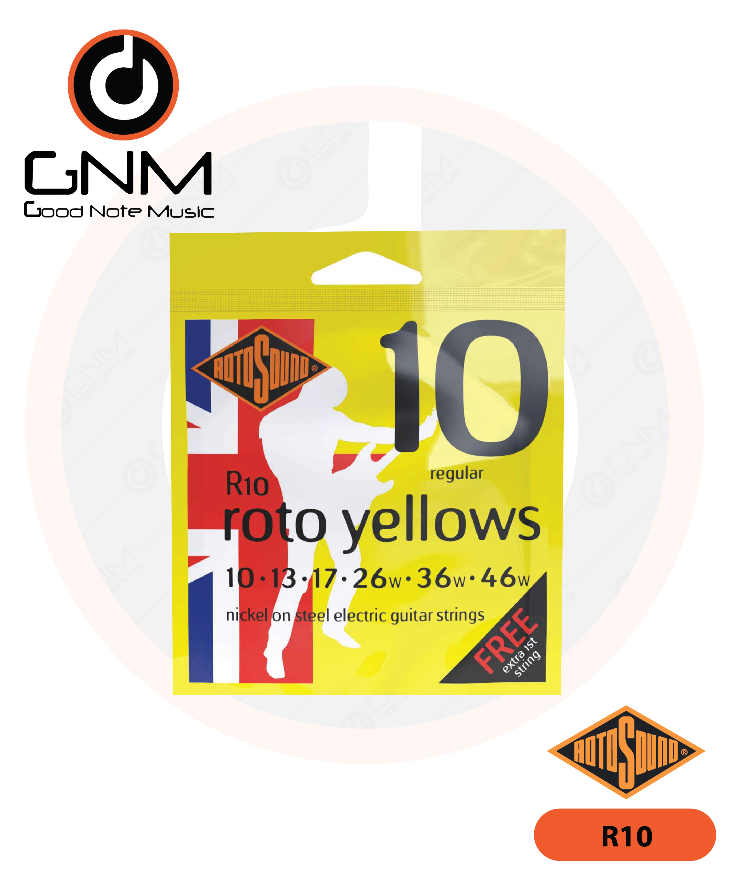 สายกีตาร์ไฟฟ้า Rotosound รุ่น R10 10/46