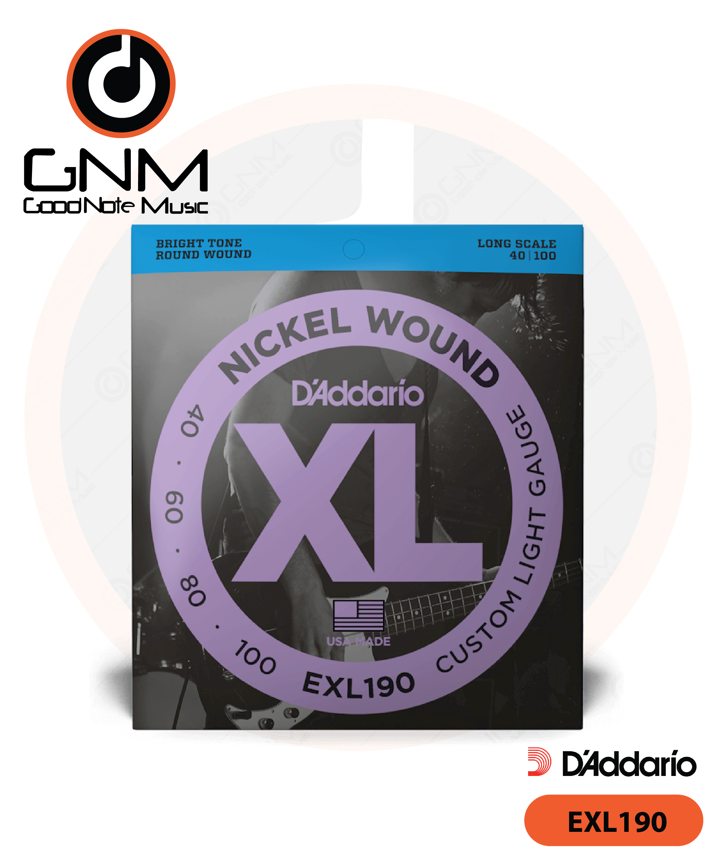 สายเบส 4 สาย Daddario รุ่น EXL190